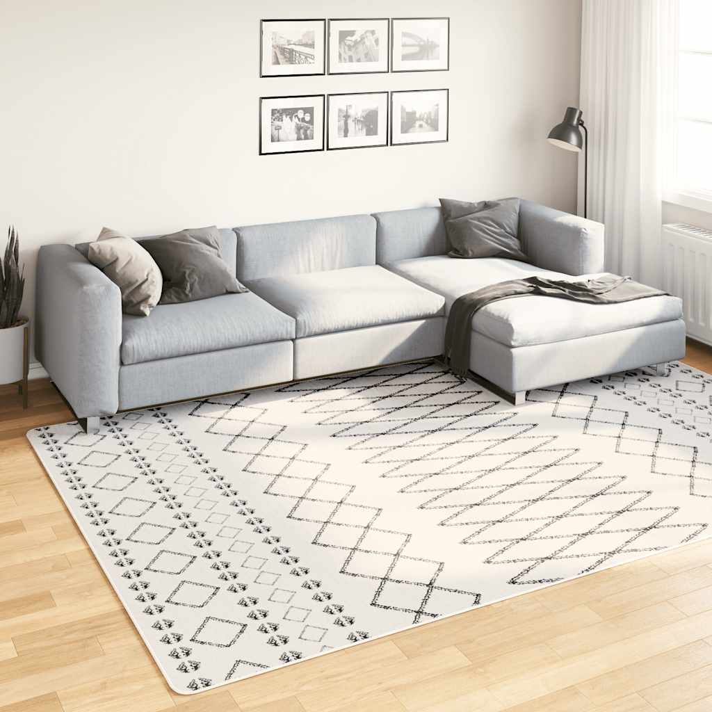Tappeto Lavabile 190x300 cm Nero e Bianco Antiscivolo - homemem39