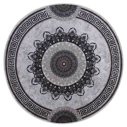 Tappeto Lavabile φ120 cm Multicolore Antiscivolo - homemem39