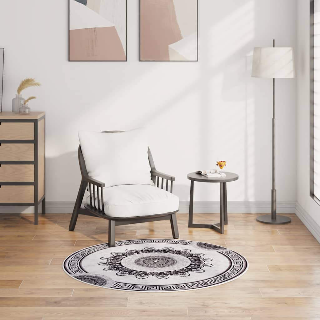 Tappeto Lavabile φ120 cm Multicolore Antiscivolo - homemem39