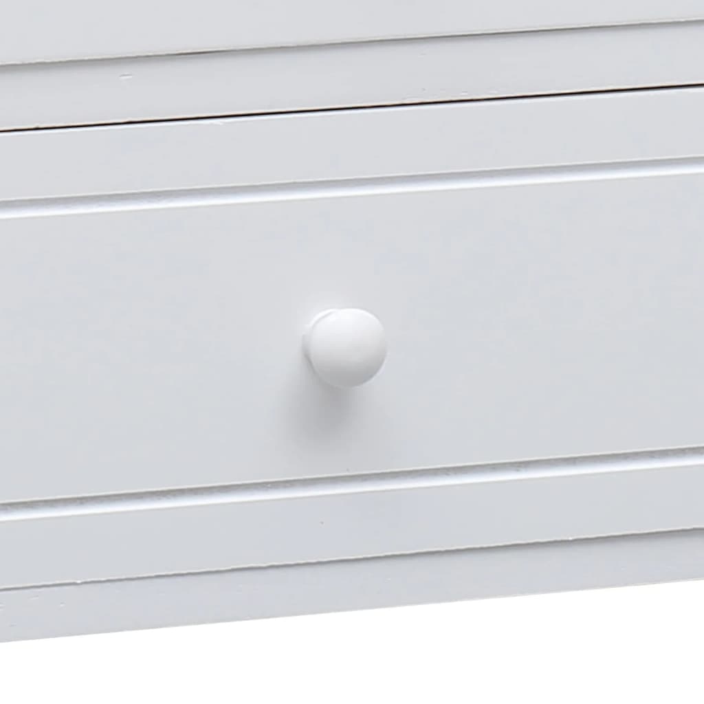 Mobile Porta TV Bianco 108x30x40 cm in Legno di Paulownia - homemem39