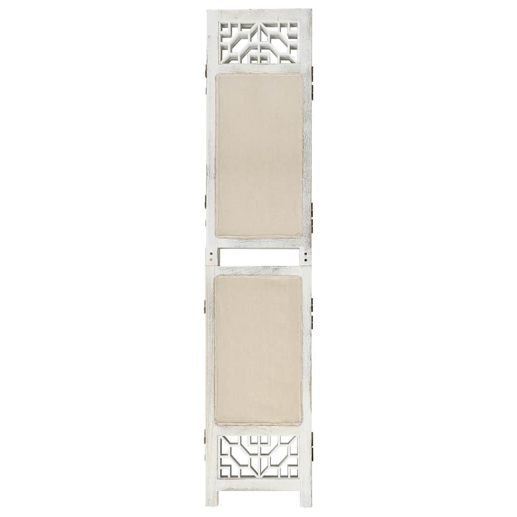 Divisorio a 4 Pannelli Crema 140x165 cm in Tessuto | homemem39
