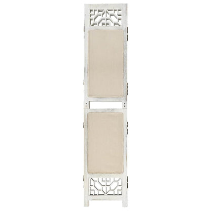 Divisorio a 4 Pannelli Crema 140x165 cm in Tessuto | homemem39