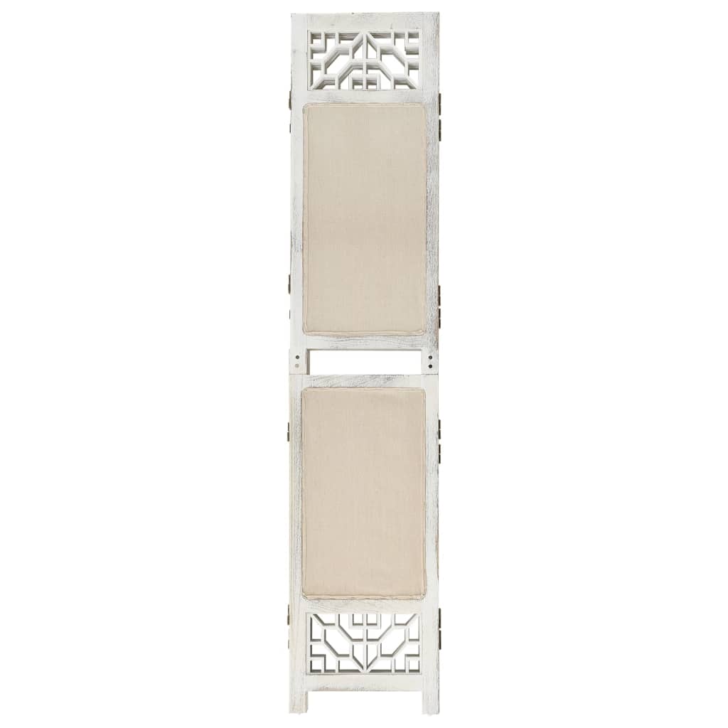 Divisorio a 5 Pannelli Crema 175x165 cm in Tessuto | homemem39