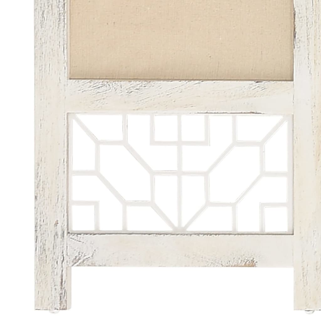 Divisorio a 5 Pannelli Crema 175x165 cm in Tessuto | homemem39