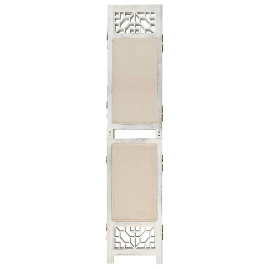 Divisorio a 6 Pannelli Crema 210x165 cm in Tessuto | homemem39
