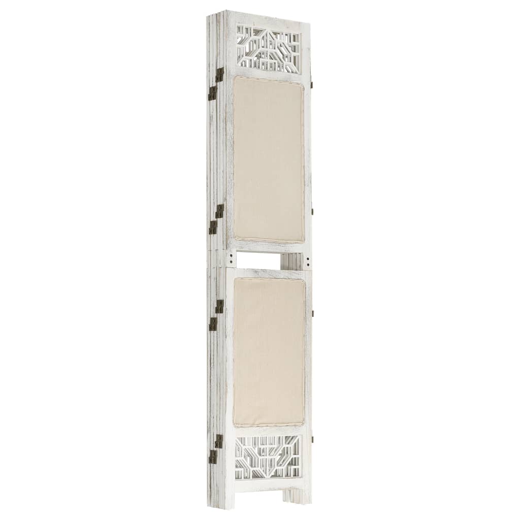 Divisorio a 6 Pannelli Crema 210x165 cm in Tessuto - homemem39