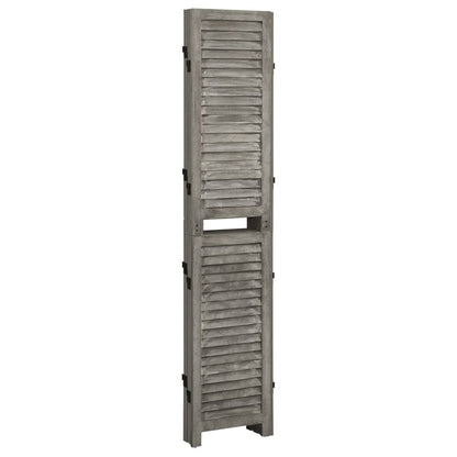 Divisorio a 5 Pannelli Grigio 179x166 cm in Legno Massello | homemem39