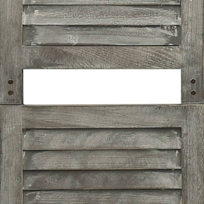 Divisorio a 5 Pannelli Grigio 179x166 cm in Legno Massello | homemem39