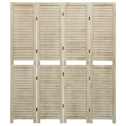Divisorio a 4 Pannelli 140 x 165 cm Legno Massello di Paulownia | homemem39