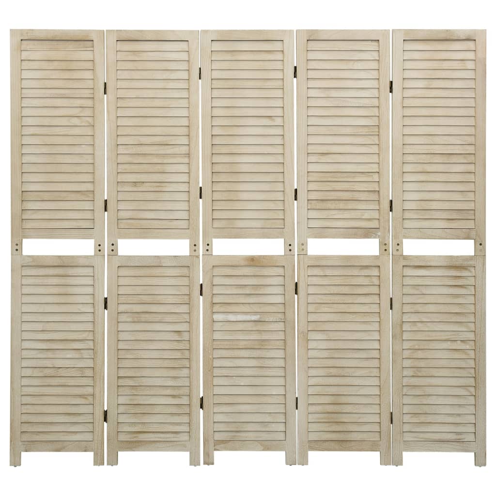 Divisorio a 5 Pannelli 175 x 165 cm Legno Massello di Paulownia | homemem39