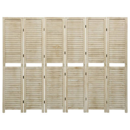 Divisorio a 6 Pannelli 210 x 165 cm Legno Massello di Paulownia | homemem39