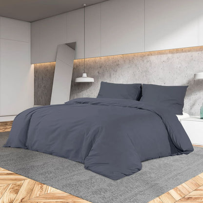 Set Copripiumino Antracite 240x220 cm in Microfibra Leggera | homemem39