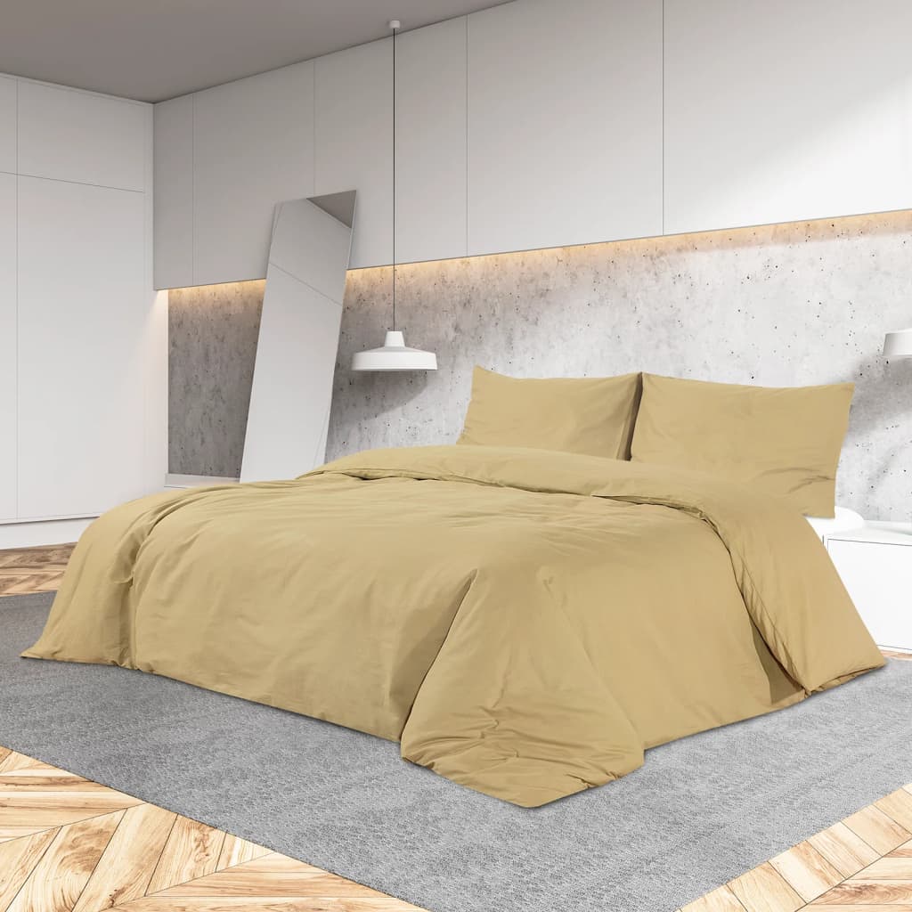 Set Copripiumino Tortora 240x220 cm in Microfibra Leggera | homemem39
