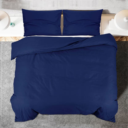 Set Copripiumino Blu Marino 200x200 cm in Microfibra Leggera | homemem39