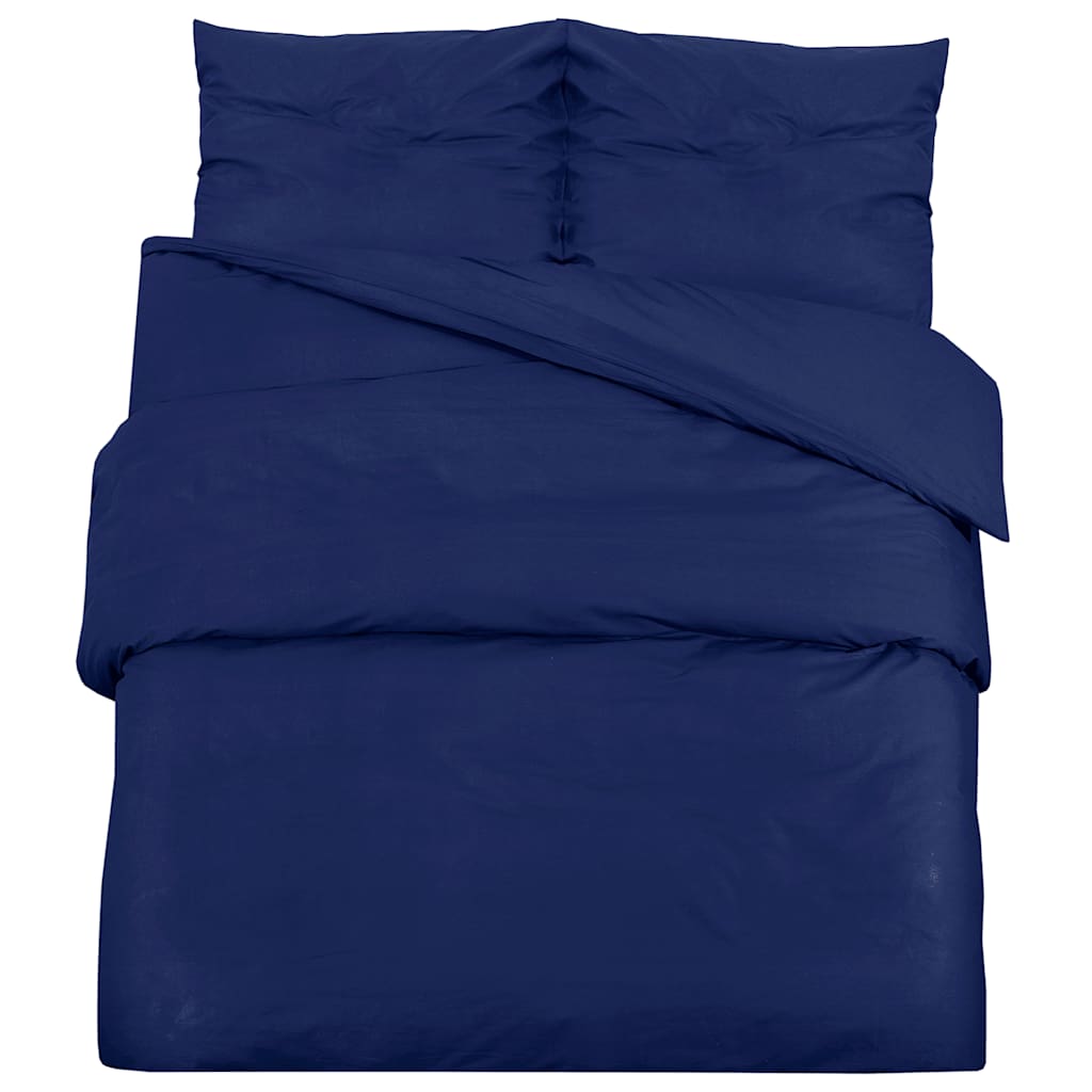 Set Copripiumino Blu Marino 155x220 cm in Microfibra Leggera | homemem39