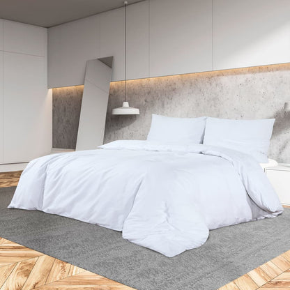 Set Copripiumino Bianco 200x200 cm in Microfibra Leggera | homemem39