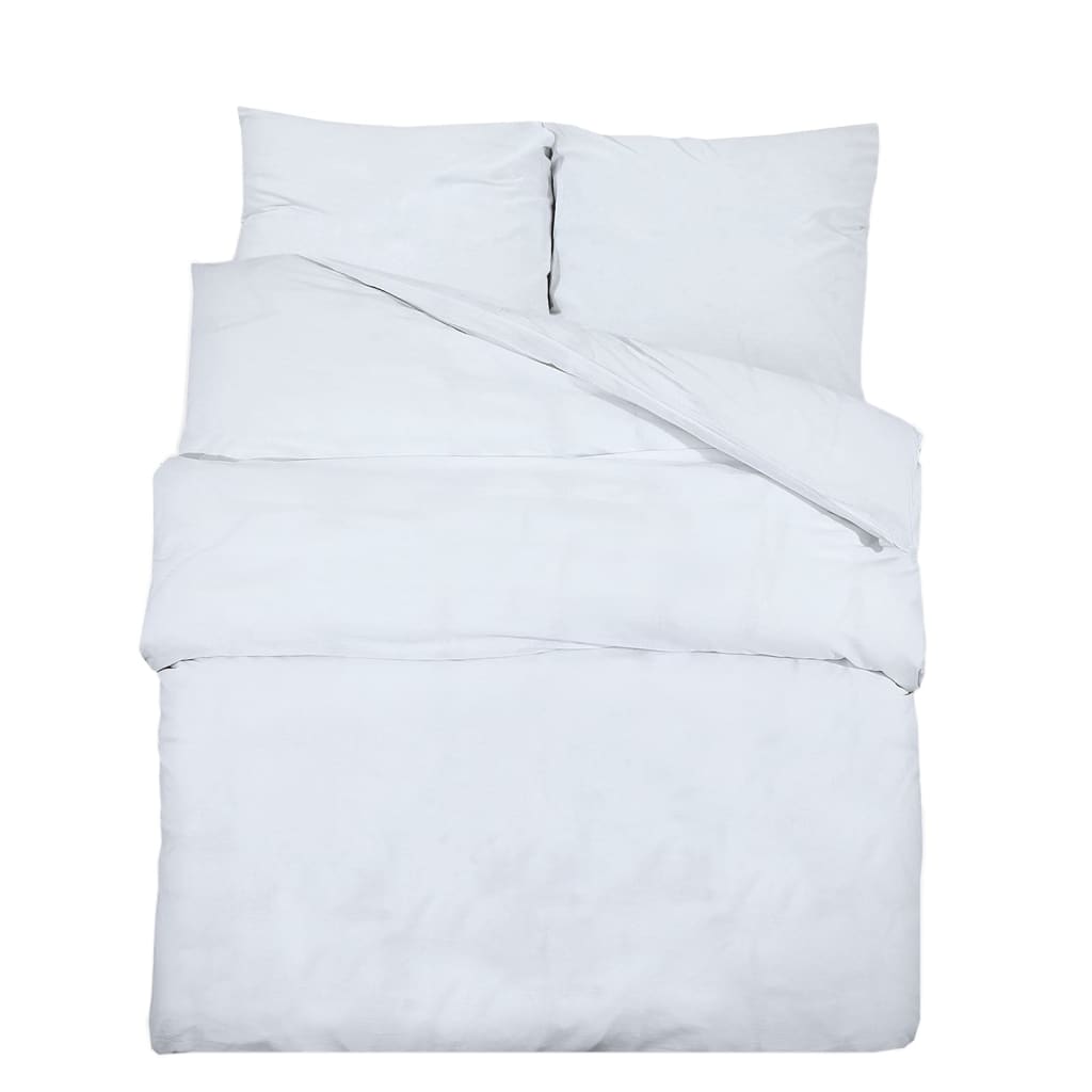Set Copripiumino Bianco 135x200 cm in Microfibra Leggera | homemem39