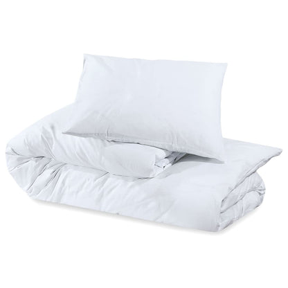 Set Copripiumino Bianco 135x200 cm in Microfibra Leggera | homemem39