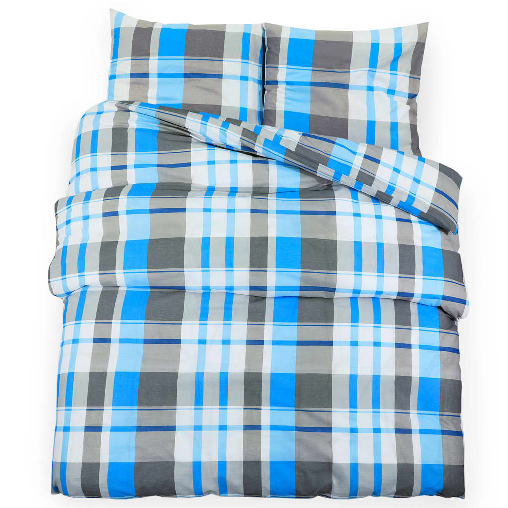Set Copripiumino Blu e Grigio 140x200 cm in Cotone | homemem39