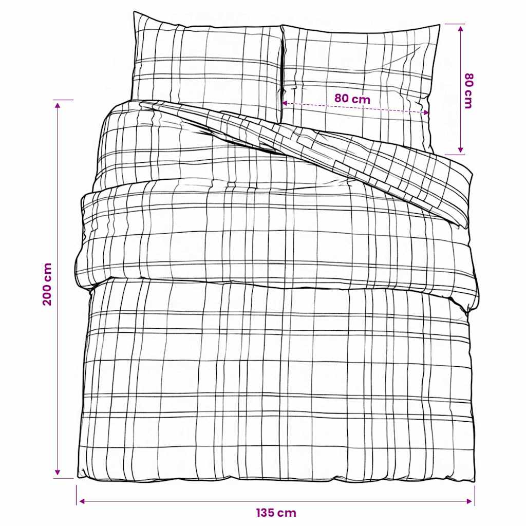 Set Copripiumino Blu e Grigio 135x200 cm in Cotone | homemem39