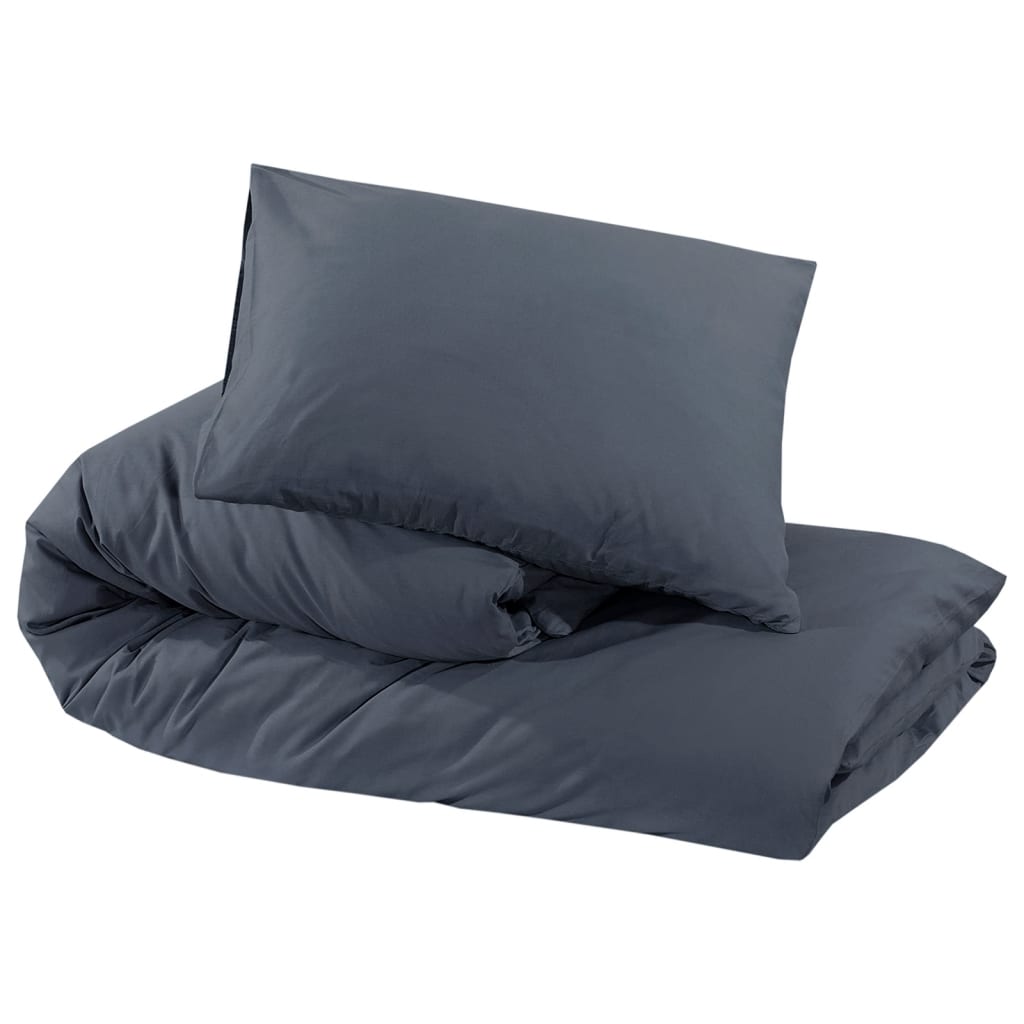 Set Copripiumino Antracite 200x200 cm in Cotone | homemem39