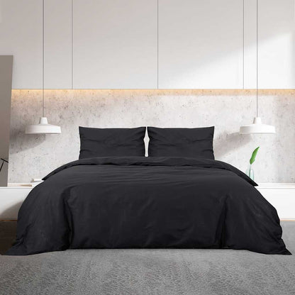 Set Copripiumino Nero 200x200 cm in Cotone | homemem39