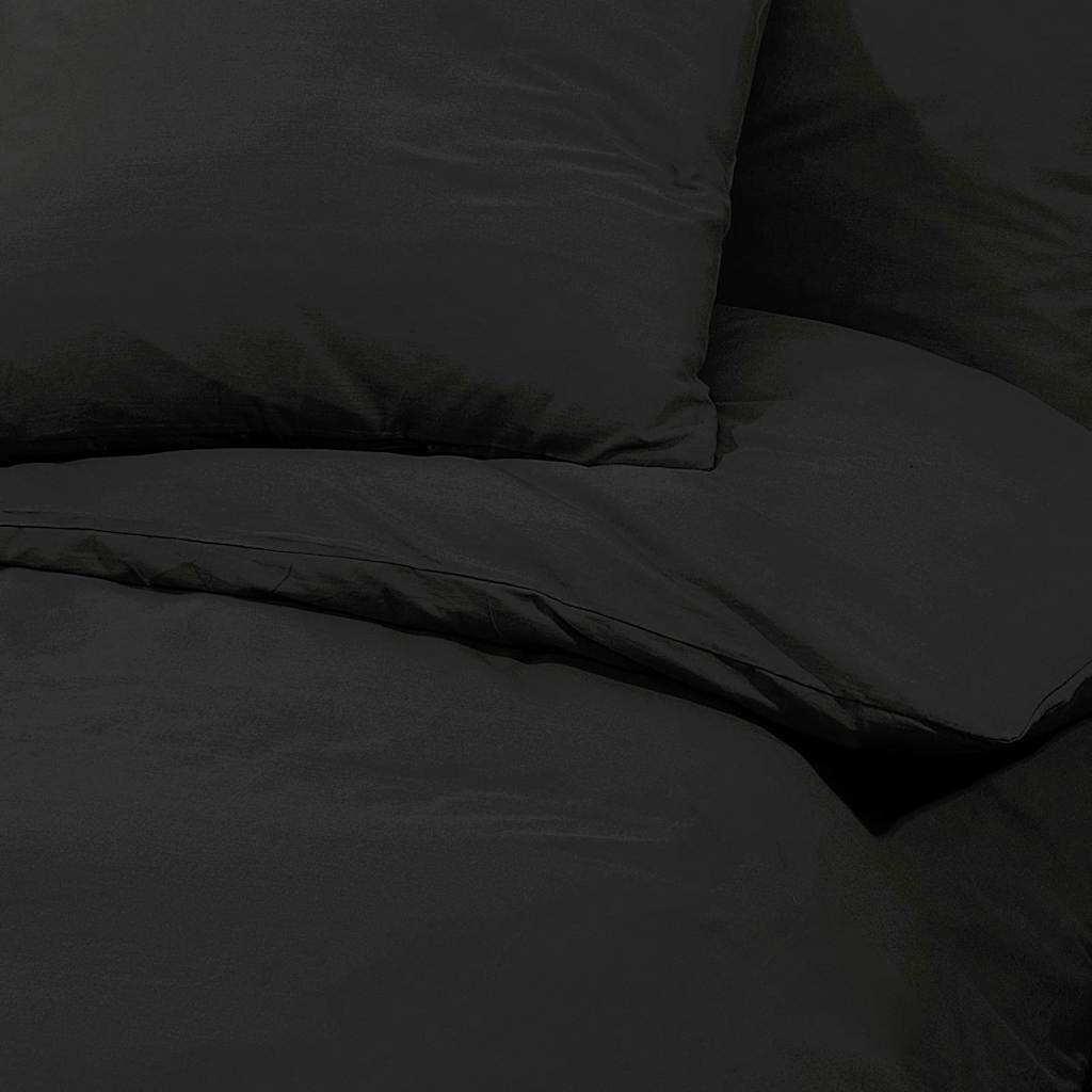 Set Copripiumino Nero 200x200 cm in Cotone | homemem39