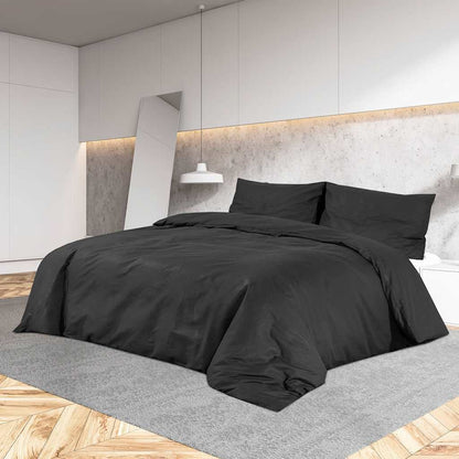 Set Copripiumino Nero 200x200 cm in Cotone | homemem39