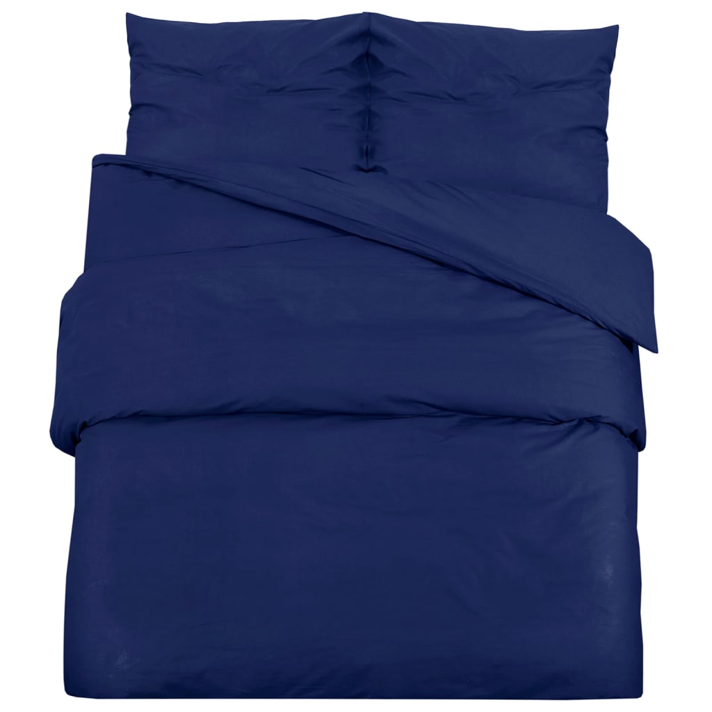 Set Copripiumino Blu Marino 260x240 cm in Cotone | homemem39