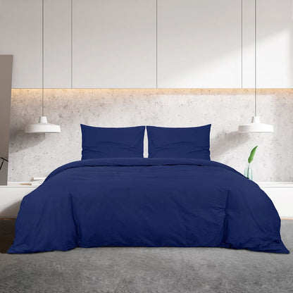 Set Copripiumino Blu Marino 260x240 cm in Cotone | homemem39