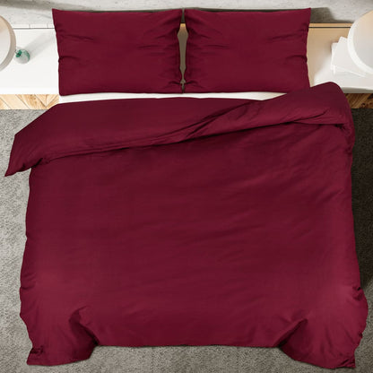 Set Copripiumino Bordò 140x200 cm in Cotone | homemem39