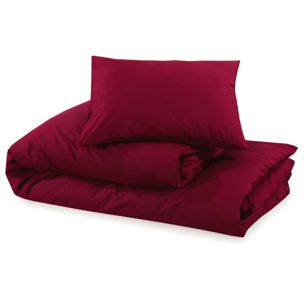 Set Copripiumino Bordò 260x240 cm in Cotone | homemem39