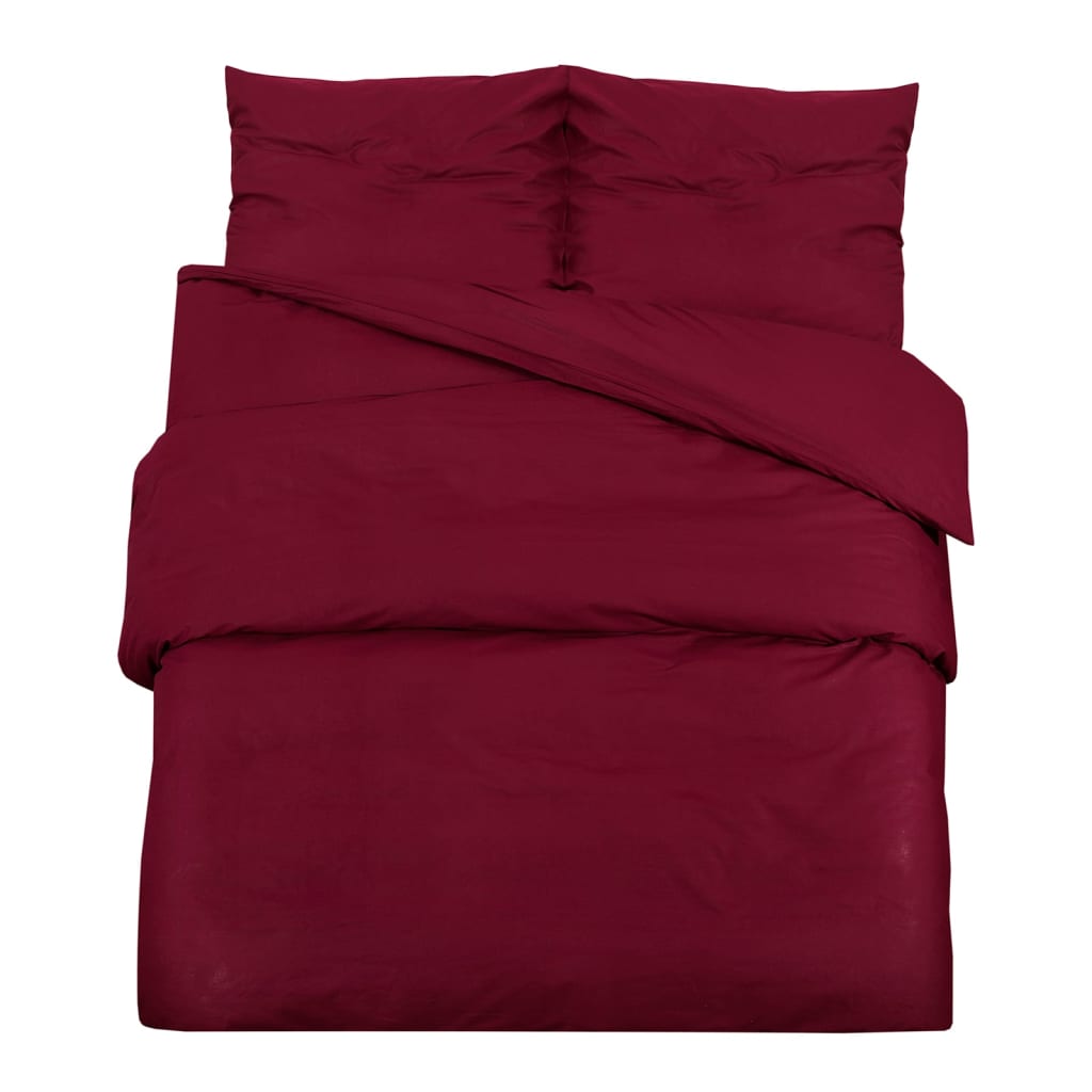 Set Copripiumino Bordò 155x220 cm in Cotone | homemem39