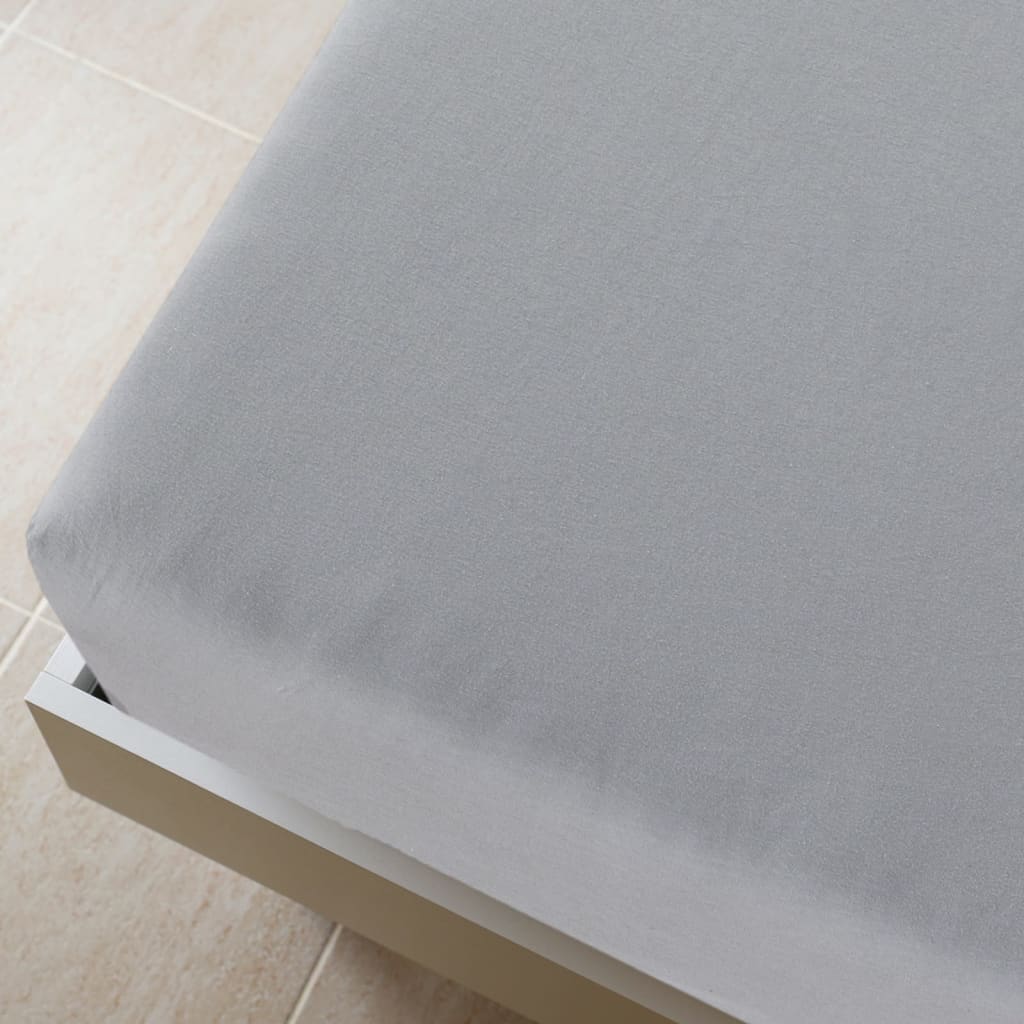 Lenzuolo con Angoli Jersey Grigio 100x200 cm Cotone