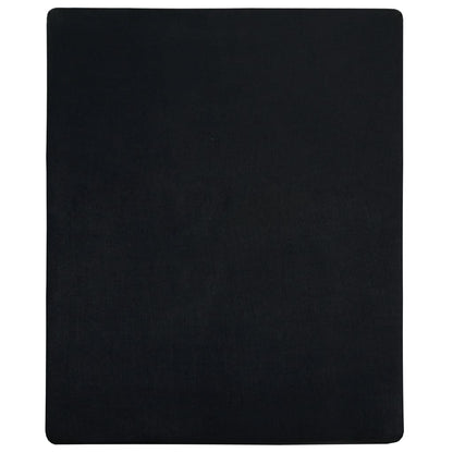 Lenzuolo con Angoli Jersey Nero 90x200 cm Cotone
