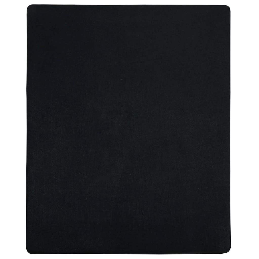 Lenzuolo con Angoli Jersey Nero 100x200 cm Cotone