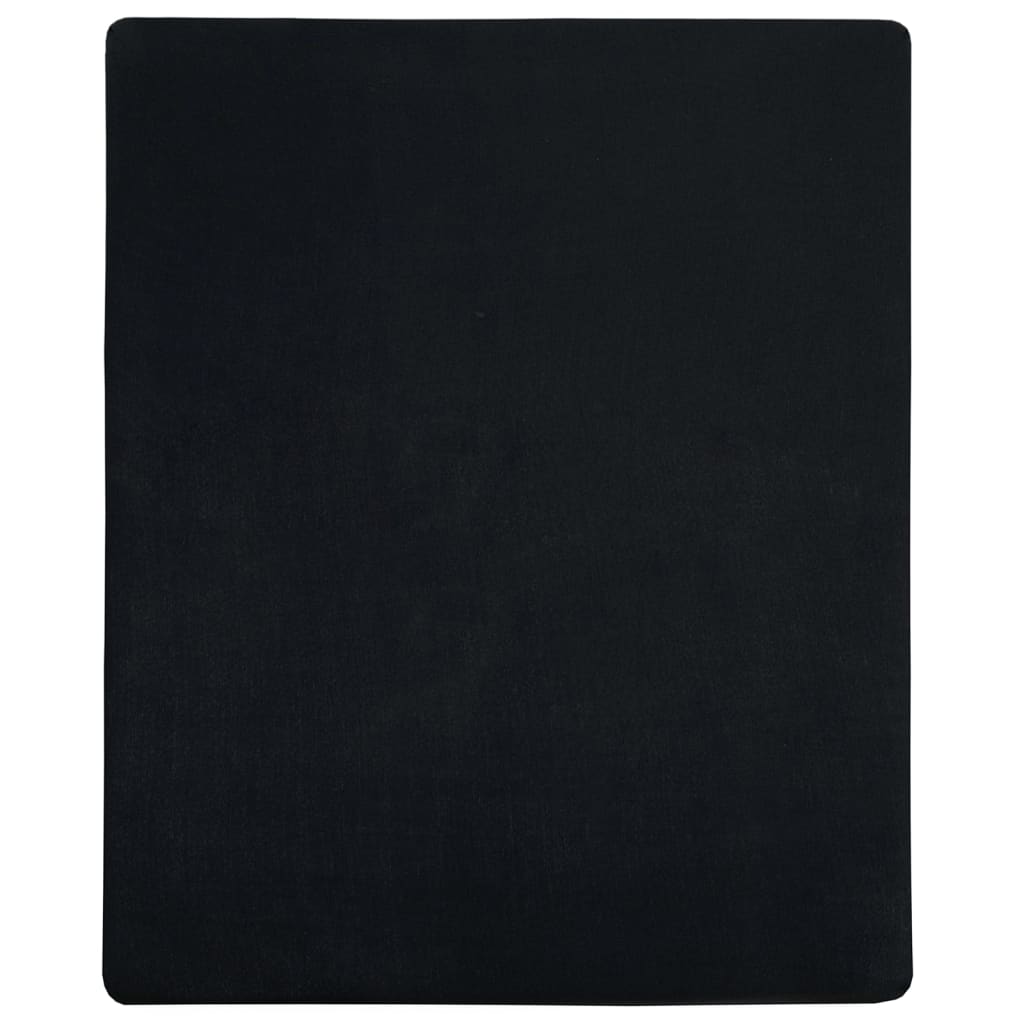 Lenzuola con Angoli Jersey 2pz Nero 160x200 cm Cotone - homemem39