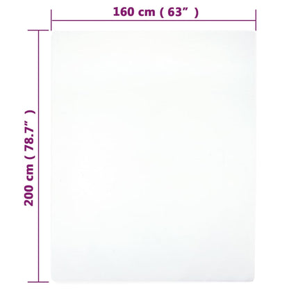 Lenzuolo con Angoli Jersey Bianco 160x200 cm Cotone