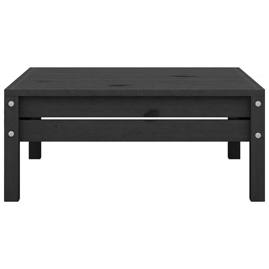 Poggiapiedi da Giardino Nero in Legno Massello di Pino - homemem39