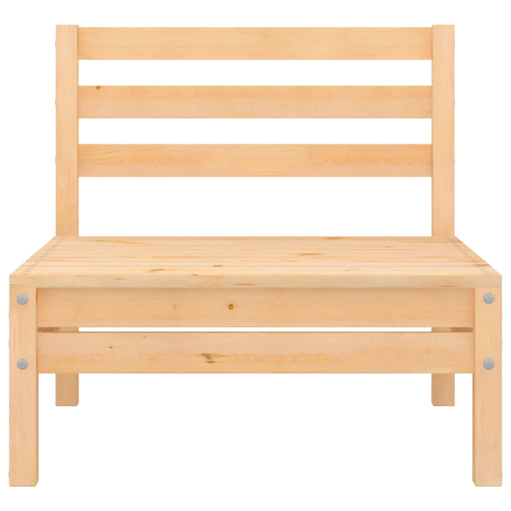 Divani Centrali da Giardino 2 pz in Legno Massello di Pino