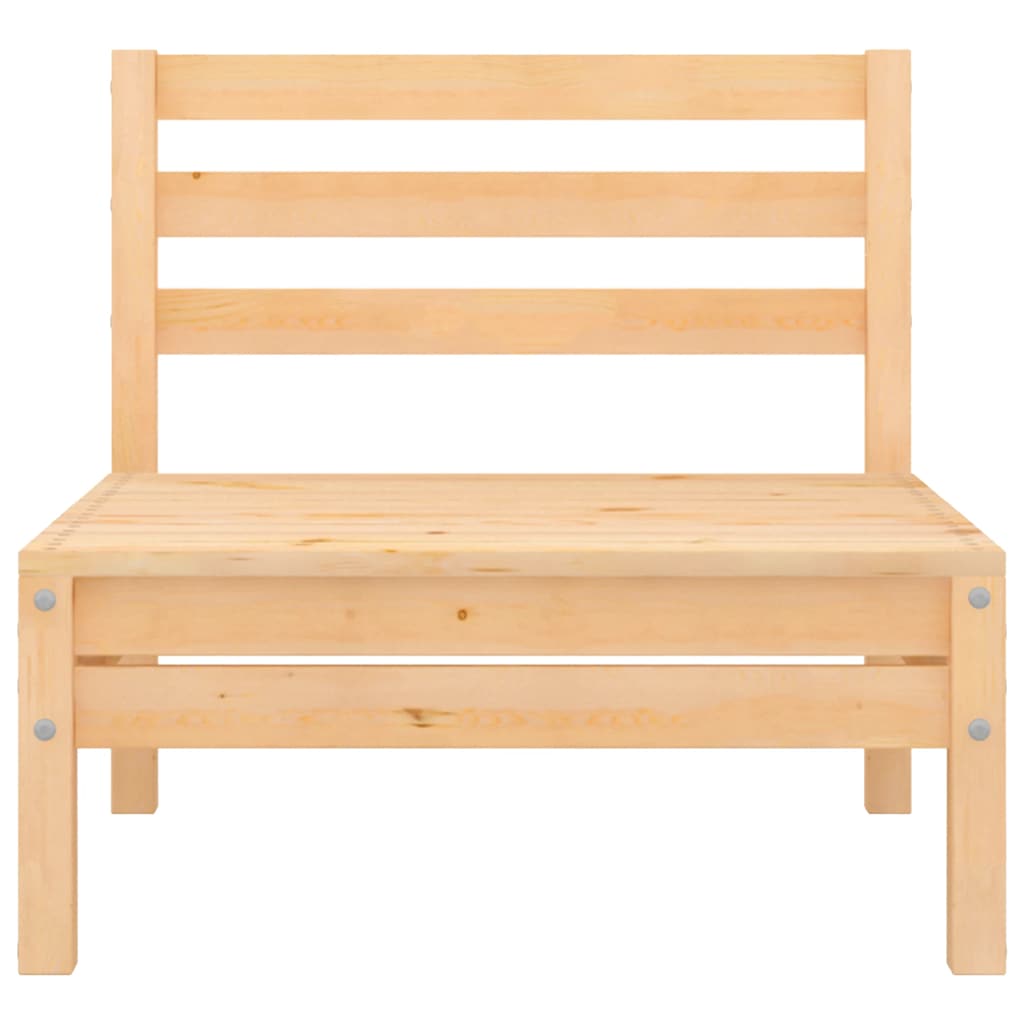 Divani Centrali da Giardino 4 pz in Legno Massello di Pino