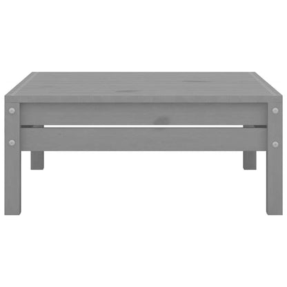 Set Divani da Giardino 3 pz in Legno Massello di Pino Grigio