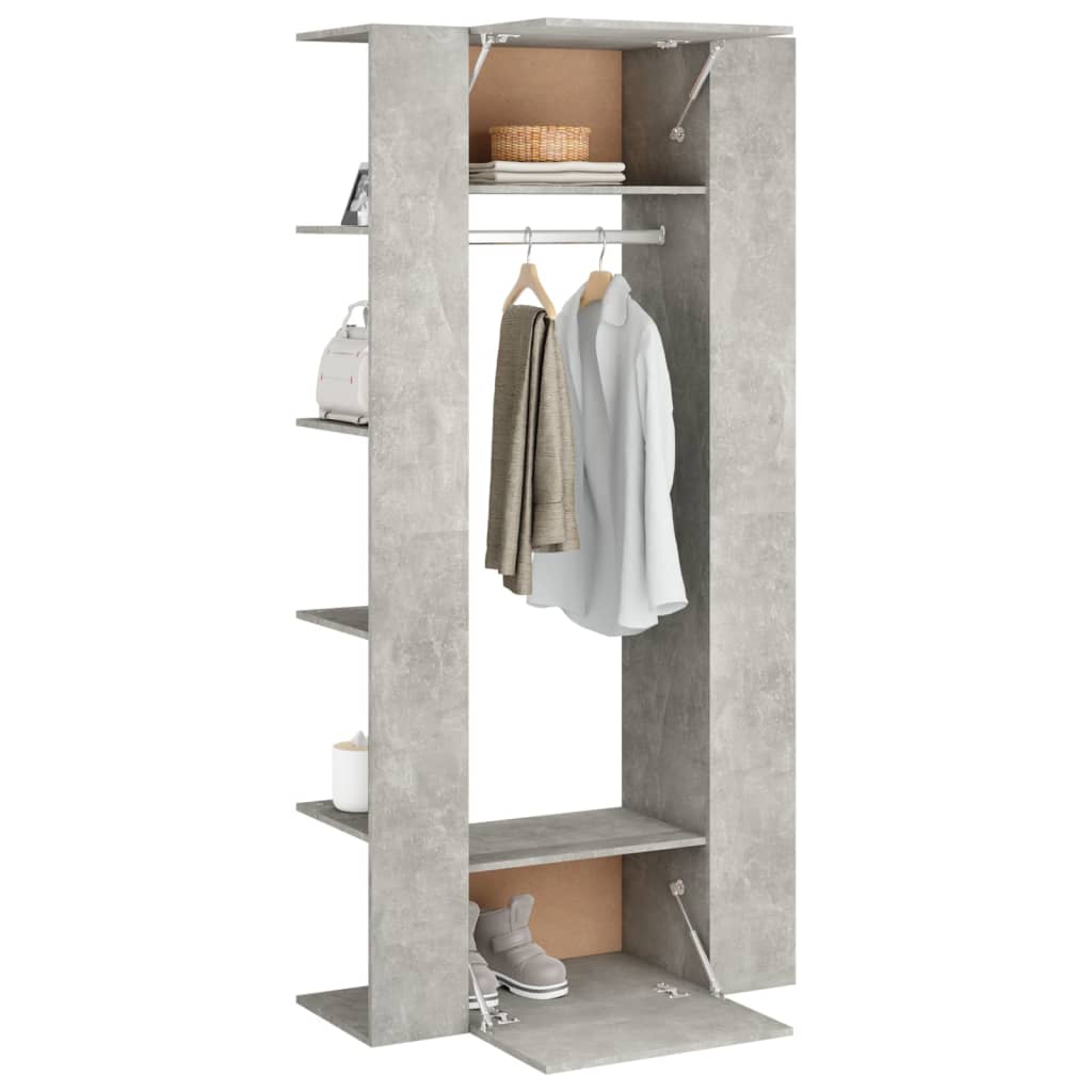Mobili da Corridoio 2 pz Grigio Cemento in Legno Multistrato | homemem39