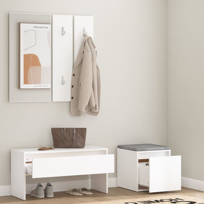 White Plywood Hallway Furniture Set