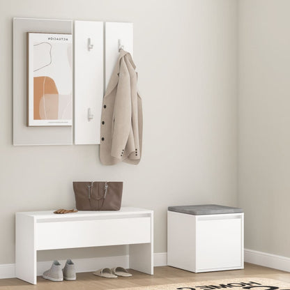 White Plywood Hallway Furniture Set