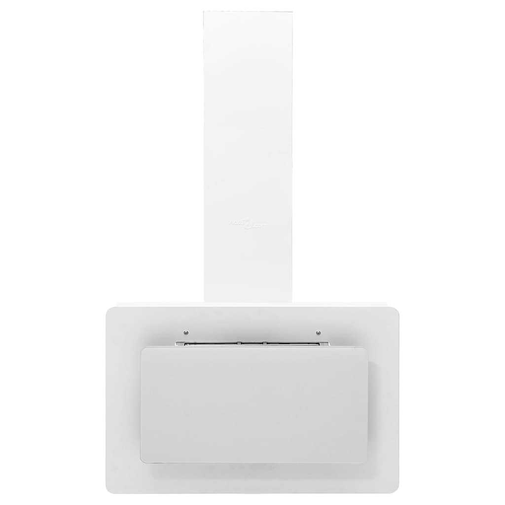 Cappa a Parete 60 cm in Acciaio Inox e Vetro Temperato Bianco - homemem39