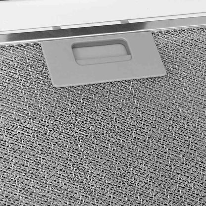 Cappa a Parete 60 cm in Acciaio Inox e Vetro Temperato Bianco - homemem39