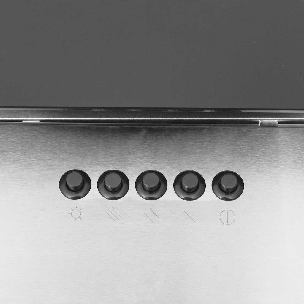 Cappa a Parete 90 cm in Acciaio Inox e Vetro Temperato Argento