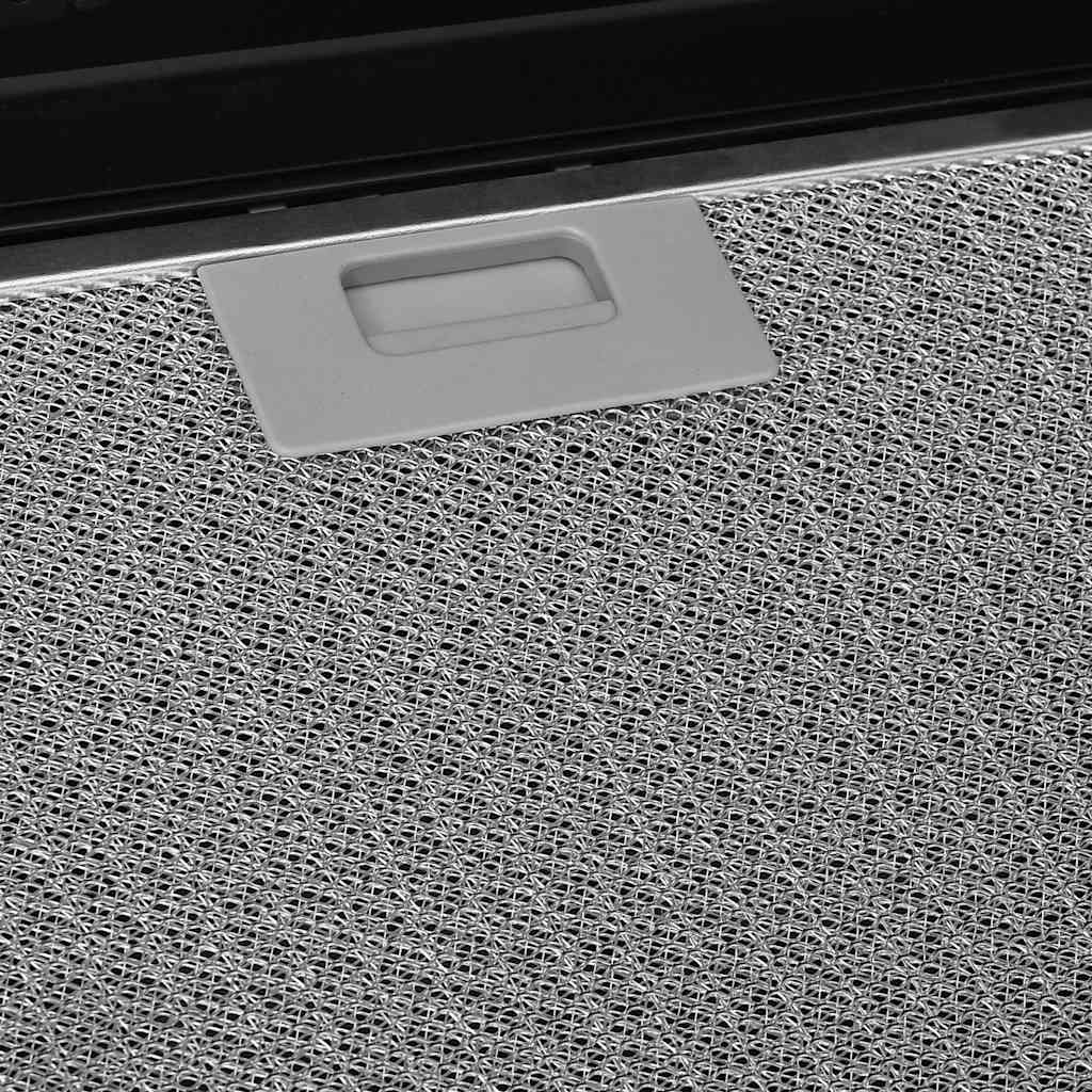 Cappa a Parete 90 cm in Acciaio Inox e Vetro Temperato Nero - homemem39