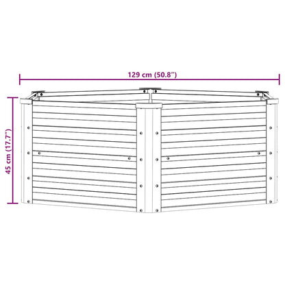 Letto Rialzato da Giardino 129x45 cm in Acciaio Zincato Argento - homemem39